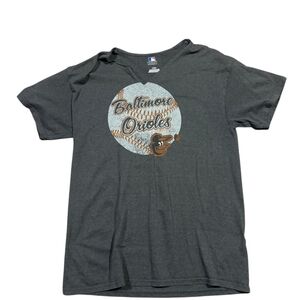 Baltimore Orioles MLB Vintage Style Graphic Tee | Gray | Size L